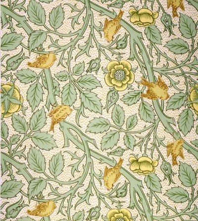 Vogel-Tapetendesign von William Morris